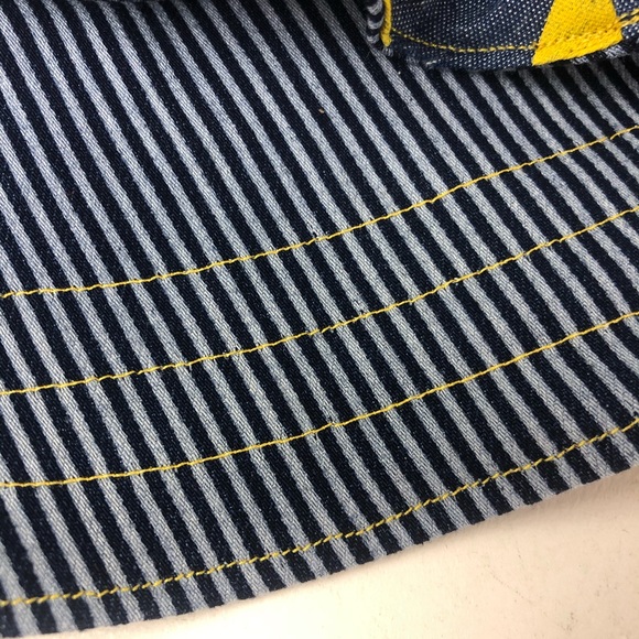 Lemon Drop Polka Dot Tie Dye Reversible Denim Hat - Picture 10 of 10